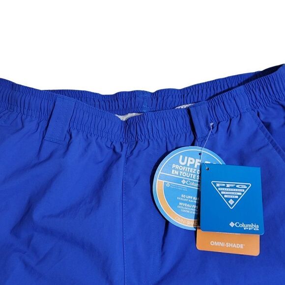 Columbia PFG Swim Trunks Men Size Small Omni-Shade Fishing Short Blue UPF 50 NEW - Picture 15 of 15